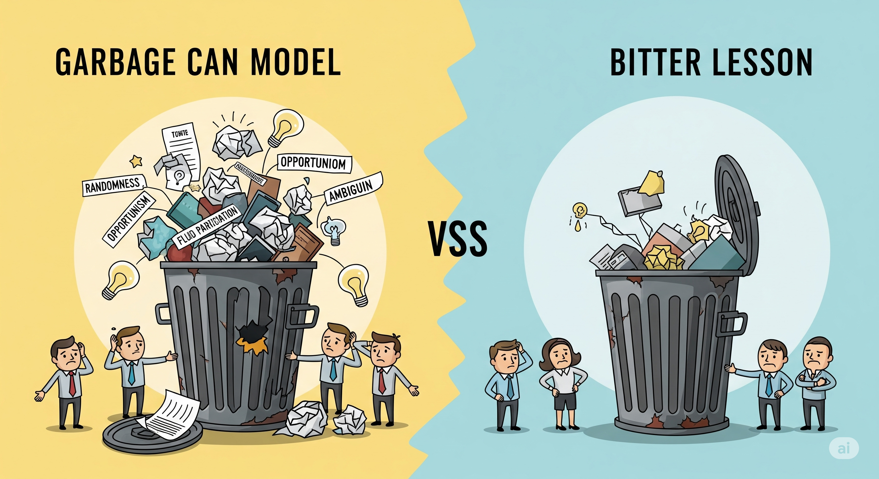 garbage can versus bitter lesson